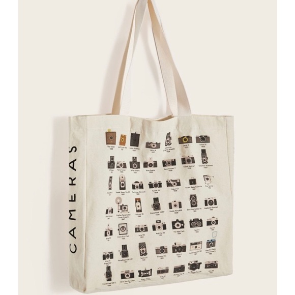 Camera Graphic Canvas Tote Bag New - Picture 3 of 4